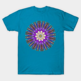 Bright Colorful Floral Mandala Design T-Shirt